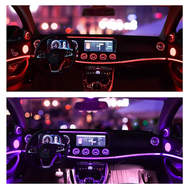 LED車のアンビエントライト,64色,w213,3D回転ツイーター,クラス,メルセデスベンツ,車,アンビエントライト,サイドトレブルスピーカー用