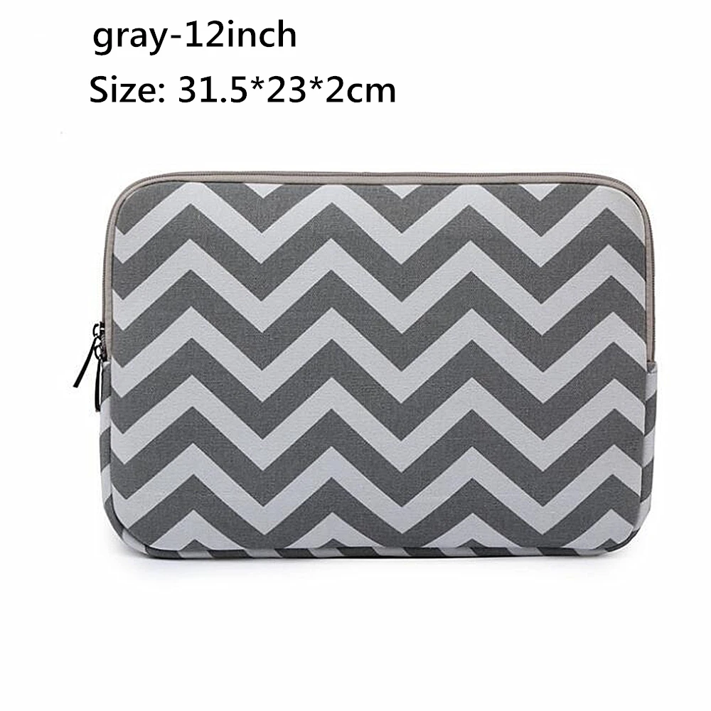 gray-12inch Волнистый блокнот с рисунком лайнер сумка 12 13 14 15 дюймов ноутбук рукав для MacBook Air Pro Apple - Цвет: gray-12inch