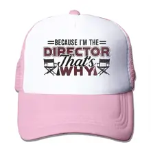 Потому что я главный, поэтому сетчатая бейсболка В Стиле Дальнобойщика розового цвета