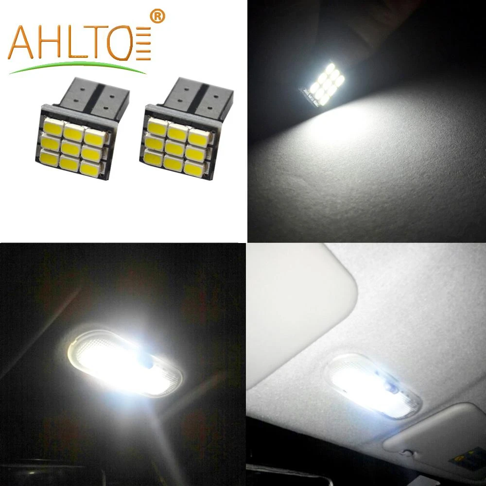 

white 1PCS T10 W5W 194 168 9smd 1206 3020 9 SMD Car LED Auto Marker Bulbs Interior Lamps Clearance Lighting 12VDC High Quality