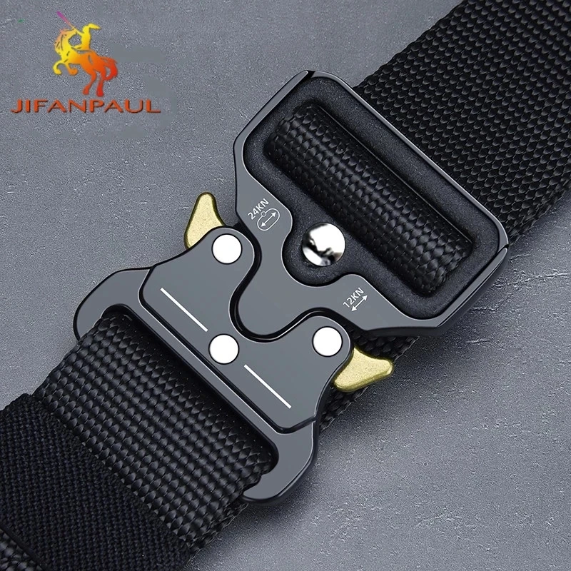Mens Belt Men's Belt Outdoor Hunting Metal Tactical Belt Multifunctional Alloy Buckle Nautical Canvas Unisex Sports Luxury