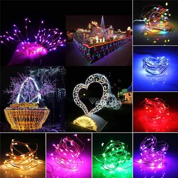 

Copper Wire LED Lights String Solor Powered Waterproof Holiday Lights Wedding Party Decoration 100/200 Beads