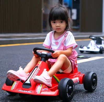 Kart elétrico infantil pode levar pessoas Drift Car com carregamento de  controle remoto Carrinho de bebê de 3-6-8 anos Carrinho de brinquedo