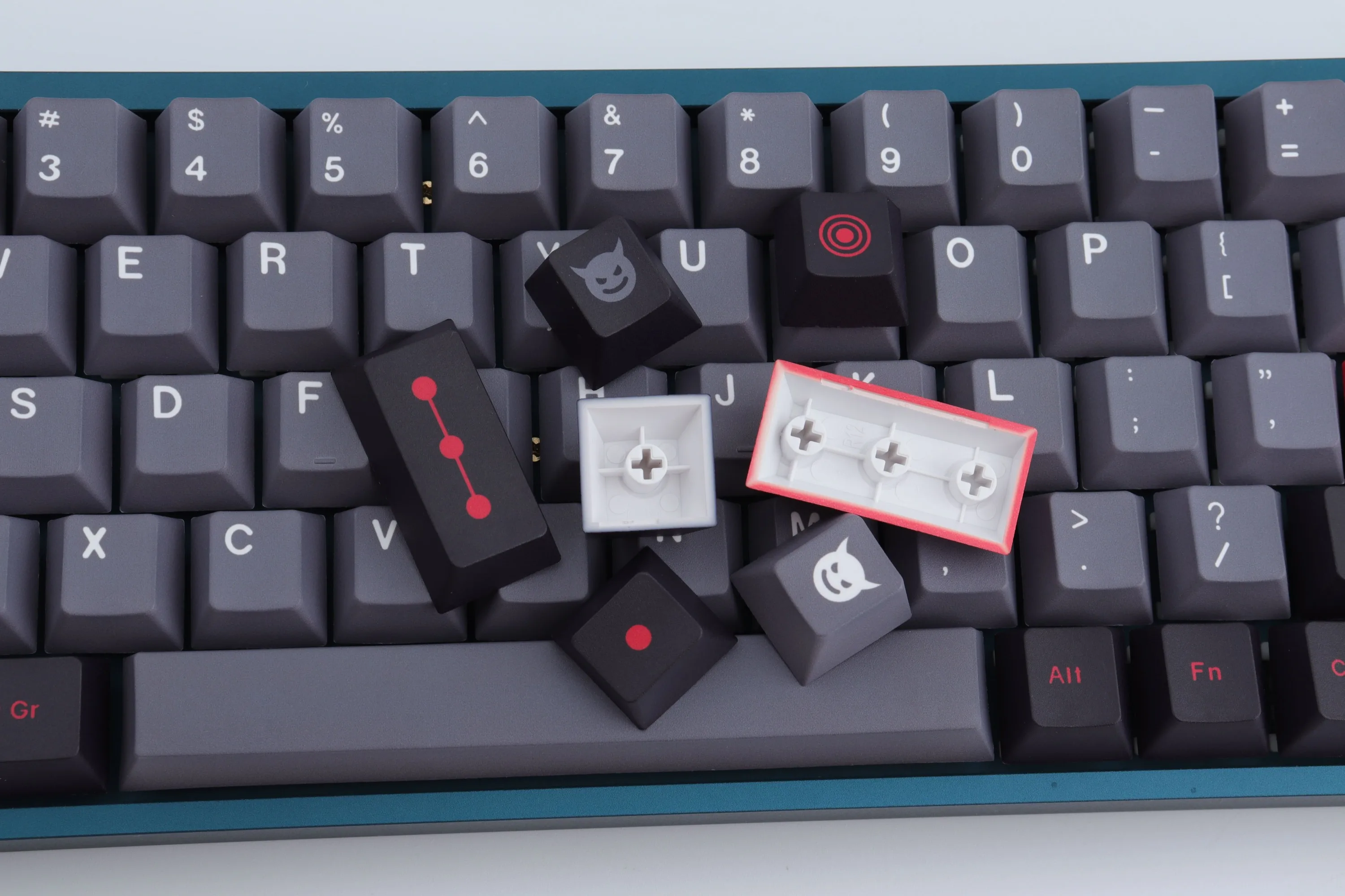 Tampão de Teclado Mecânico Personalizado Gmk Evil Dolch Keycaps Cereja Perfil Pbt Dye-sub 129 Chaves - Imagem 5
