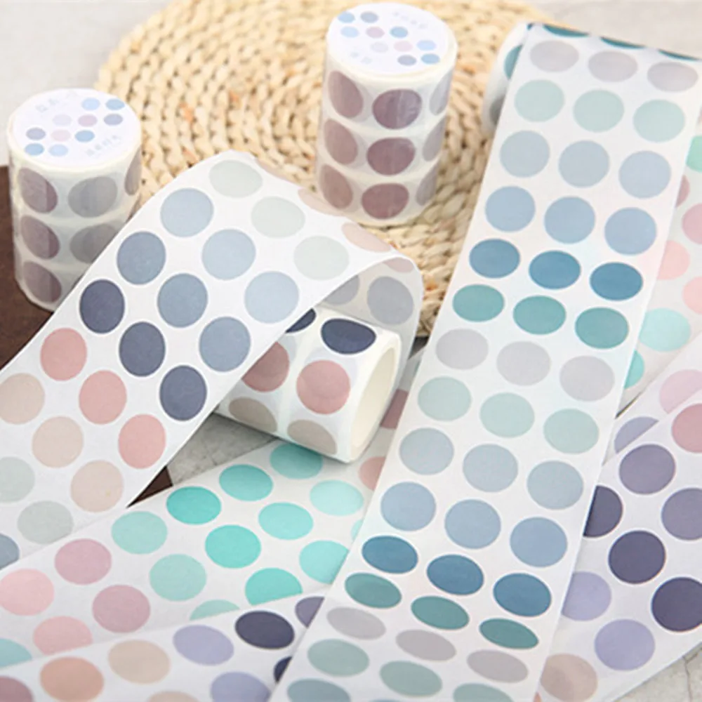 Cinta Washi de puntos grandes, elemento básico de 60mm x 3m, Color Cinta adhesiva decorativa, bricolaje, pegatina de álbum de recortes, etiqueta de Memo, decoración de papelería