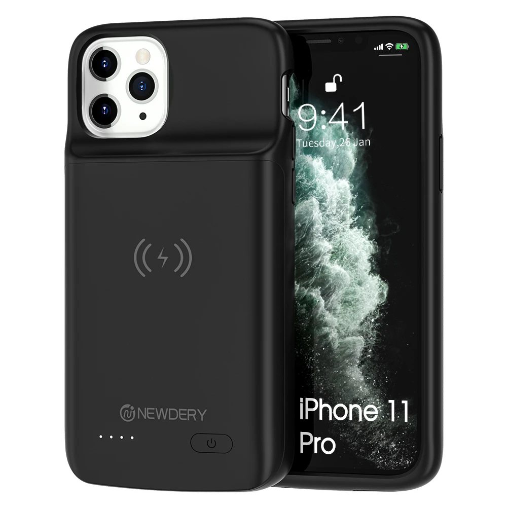 Чехол-аккумулятор Newdery для iphone 11 Pro 4800 мАч, чехол для зарядки всего тела Defender Edge, тонкий беспроводной зарядный чехол для iphone 11