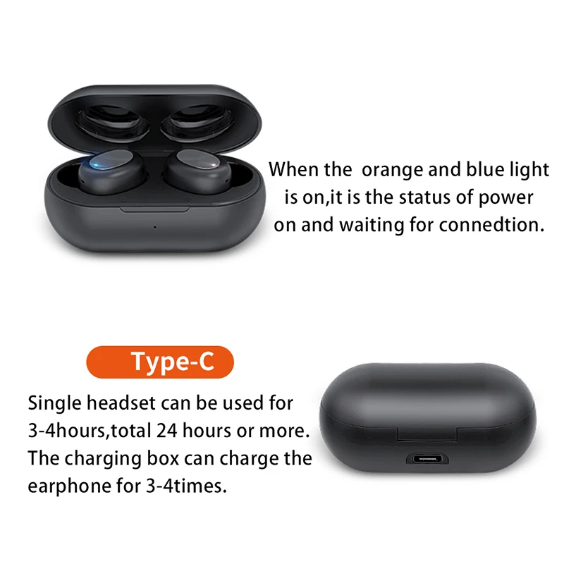 XVIDA TW15 Wireless TWS Earphone Mini Bluetooth 5.0 Earbuds Sport Headset with charging bin For xiaomi samsung all smartphone