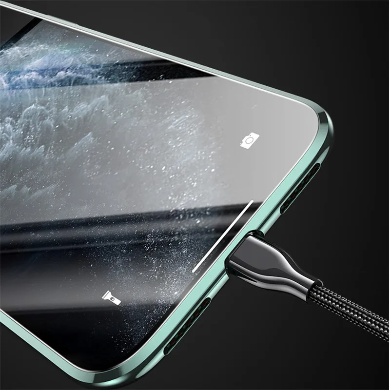Магнитный чехол класса Xs Max для iPhone Xr, чехол с металлической рамкой, закаленное стекло, прозрачный чехол для iPhone 7 8 Plus X 11 Pro Max, чехол