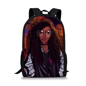 

2020 Fashion Style African Girls Cool Print Backpack Schoolbag for Children Kids Book Bag Students Mochila Custom Pattern