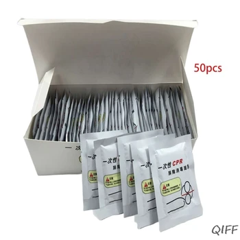 

50Pcs Safety CPR Mask First Aid Kit Disposable Medical Supplies Rescue Respirator Face Mouth Emergency Shields Sterile Packing
