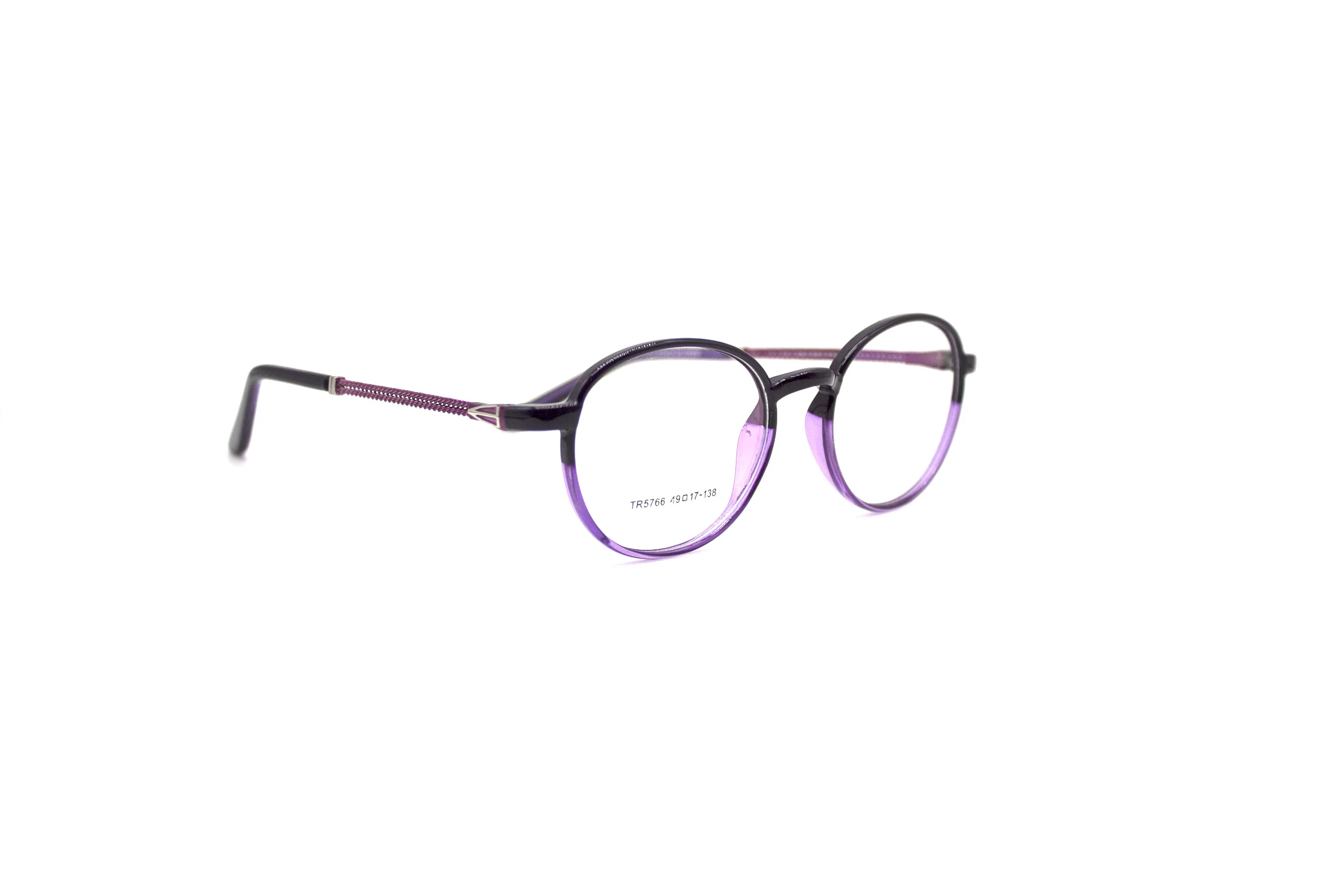 Black Purple LuckTime модная оправа для очков, женские ретро круглые очки для близорукости, оправа для очков по рецепту,#5766 - Цвет оправы: Black Purple