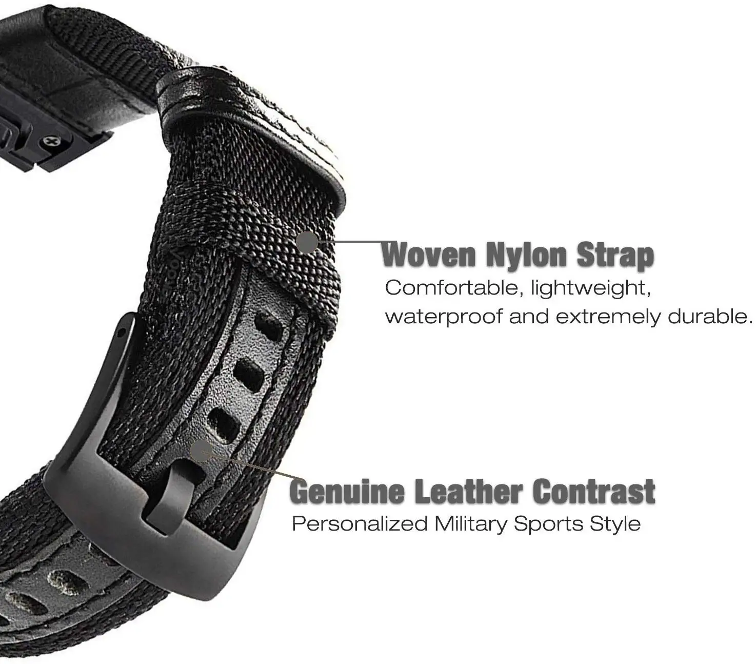 Для Garmin Fenix 5X/5X Plus Quick Fit ремешок для часов 26 мм NOTA нейлоновый ремешок для часов Garmin Fenix 6X/Fenix 3/3 ч/спуск Mk1