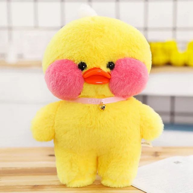 30cm LaLafanfan Cafe Duck Plush Toys LaLafanfan Clothes Cartoon Stuffed Dolls Ducks Accessories Outfit Hair Band Kids Girls Gift