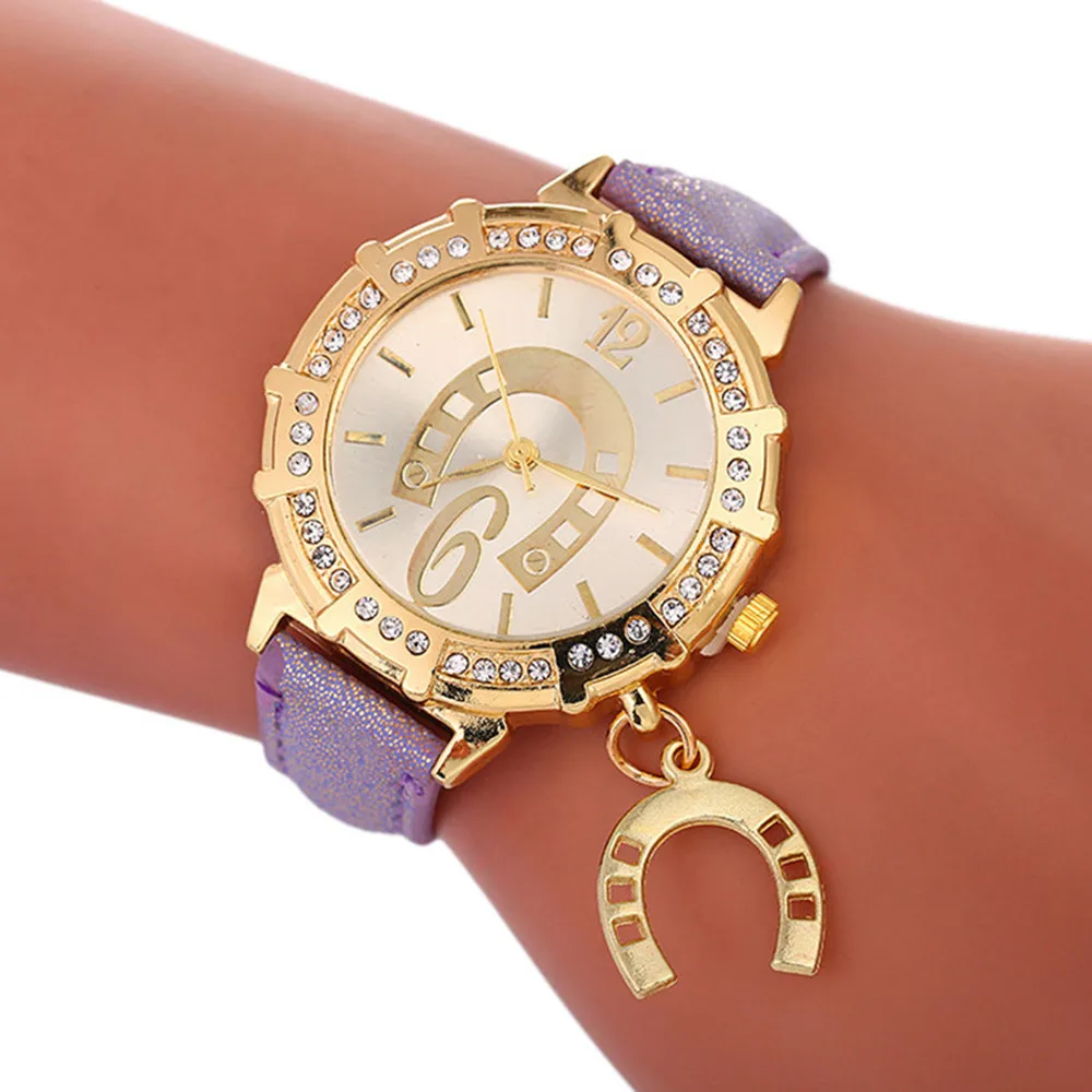 Horseshoe accessories women's watch flash strap watch luxury brand quartz watch bracelet watch gifts for women