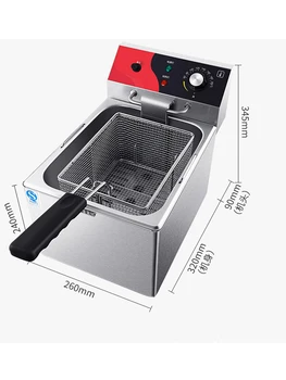 

Commercial 220V Fryer Single Cylinder Multi-function Hot Sale 12L Double Cylinder Electric Fryer Timed Fryer