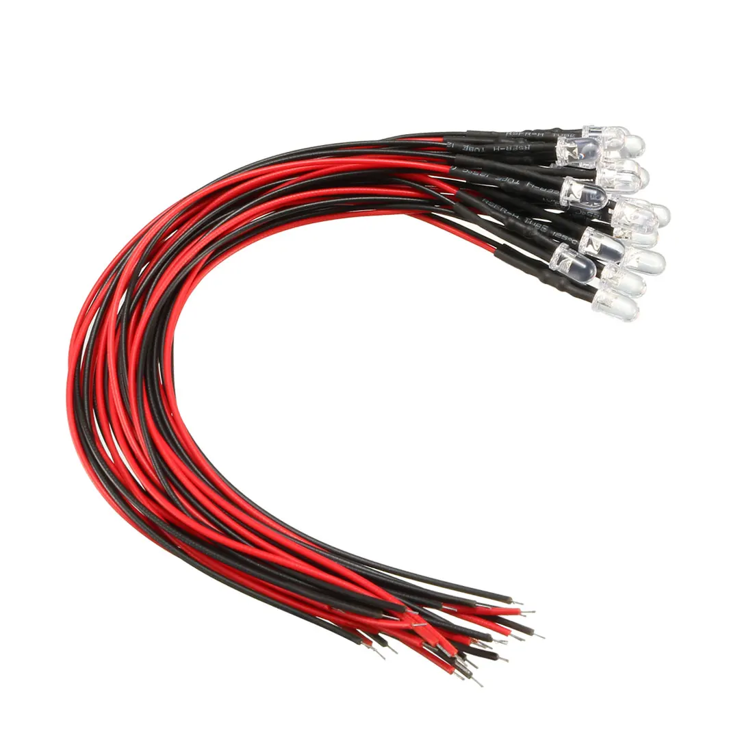

uxcell 20Pcs 5mm Pre-Wired Diffused LED Diodes Light 20mA DC 9-12V Blue Light