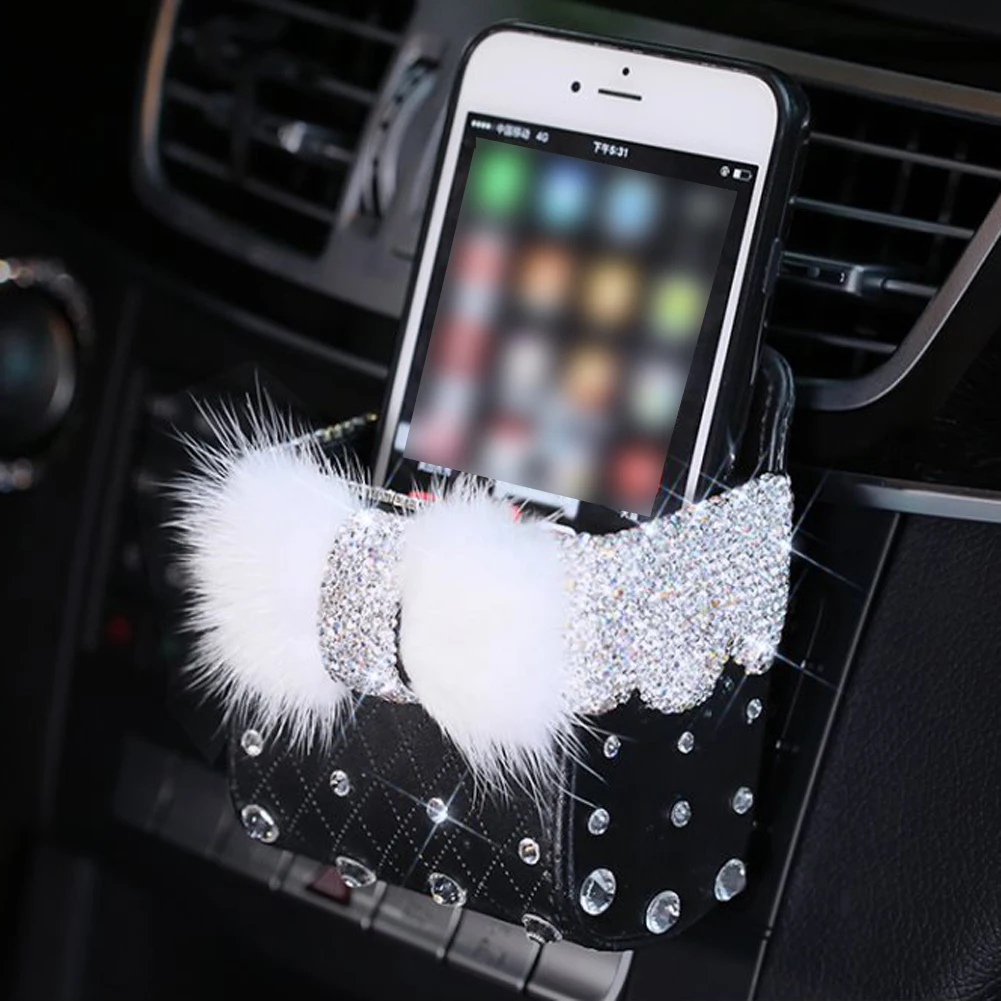 Блестящий Алмазный кристалл автомобильный мобильный телефон держатель коробка