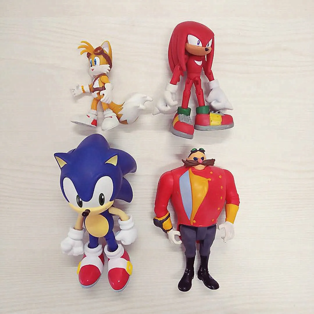 

Sonic Action Figure Dr Eggman Knuckles Tails Hedgehog Model Collection Kids Gifts Toys Loose No Box Movie & TV