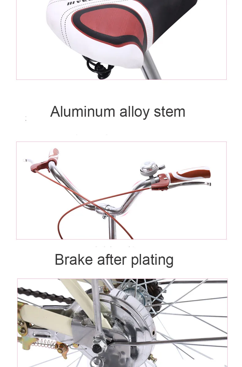 Велосипед женский велосипед 20 дюймов для поездок в город ретро дамы студентов Grils Досуг свет автомобиль безопасный