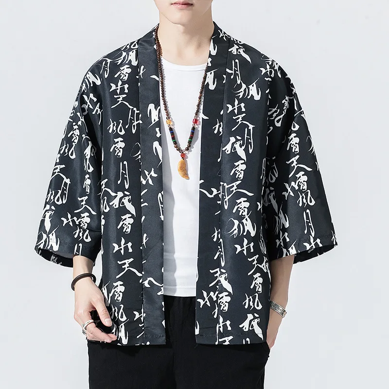 Japanese Kimono Japanese Kimono Cardigan Japanese Kimono Shirt Traditional Print Cardigan Couple Kimonos Japanese Kimono
