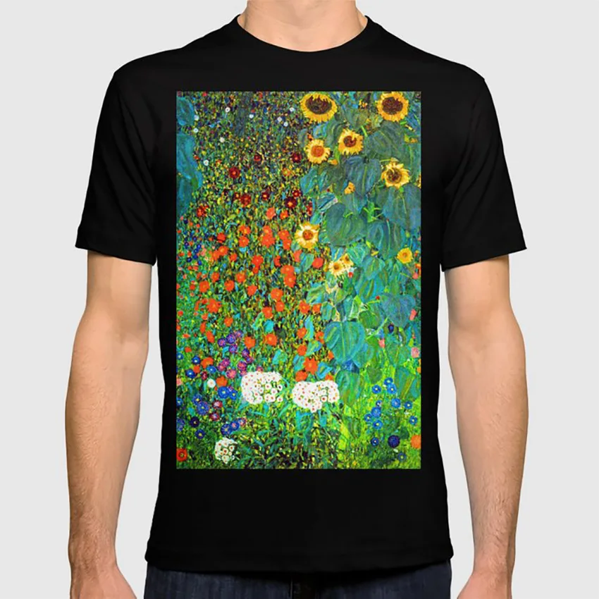 Gustav klimt сад с подсолнухами футболка gustav klimt садовые цветы