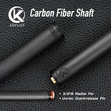 

KONLLEN Carbon Energy Full Carbon Fiber Pool Cue Single Shaft 12.5/12.9mm Stick 3/8*8 Radial Pin/Uni-Loc Joint Only Carbon Shaft