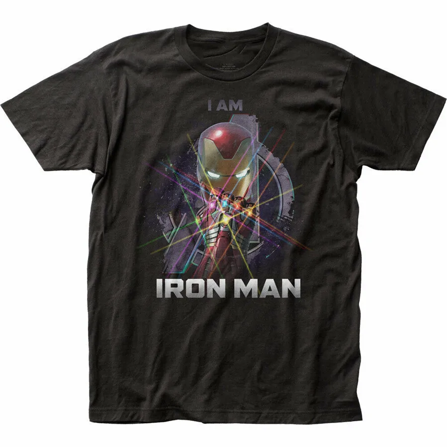 

Authentic Marvel Comics The Avengers End Game Movie I Am Iron Man T-Shirt Top Fashion Tee Shirt