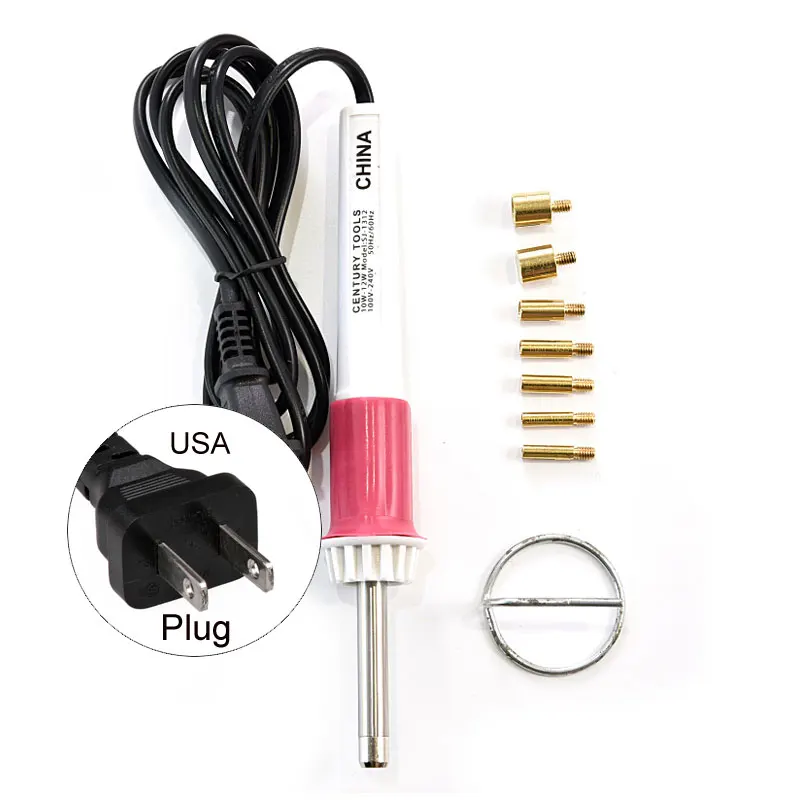 Быстро нагревается! EU/US Plug белое устройство горячей фиксации для нанесения страз розовый Железный-на горячей фиксации Стразы аппликатор палочка термофиксация инструмент Y2852 - Цвет: white-usa