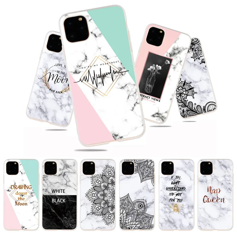 

Marble Pattern Case For iPhone 7 8 6 6s Plus 5 11 Max pro Soft TPU Phone Cases For iPhone X XS MAX XR Luxury Stone Texture Cover