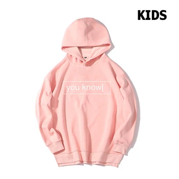 

Children's You Know Hoodies Autumn Winter Kids Long Sleeve Thicked Fleece Family Clothing Brian Maps Print Hooded Sweatshirts
