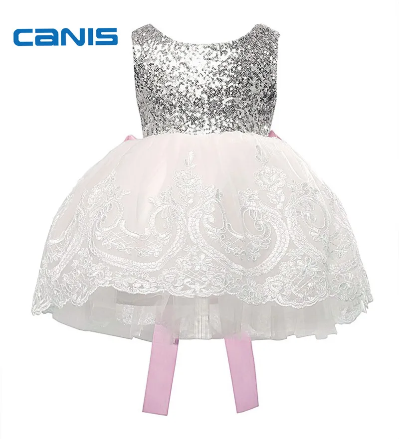 CANIS/платья для малышей; платья для маленьких девочек на день рождения, свадьбу, торжество; вечерние платья принцессы с кружевом; однотонная элегантная красивая балетная пачка; платье с бантом