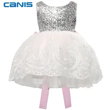 CANIS/платья для малышей; платья для маленьких девочек на день рождения, свадьбу, торжество; вечерние платья принцессы с кружевом; однотонная элегантная красивая балетная пачка; платье с бантом