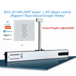 Actionneur de fenêtre réglable en chaîne, 220V, moteur de fenêtre automatique, lucarne, commande à distance Alexa Google Wifi 