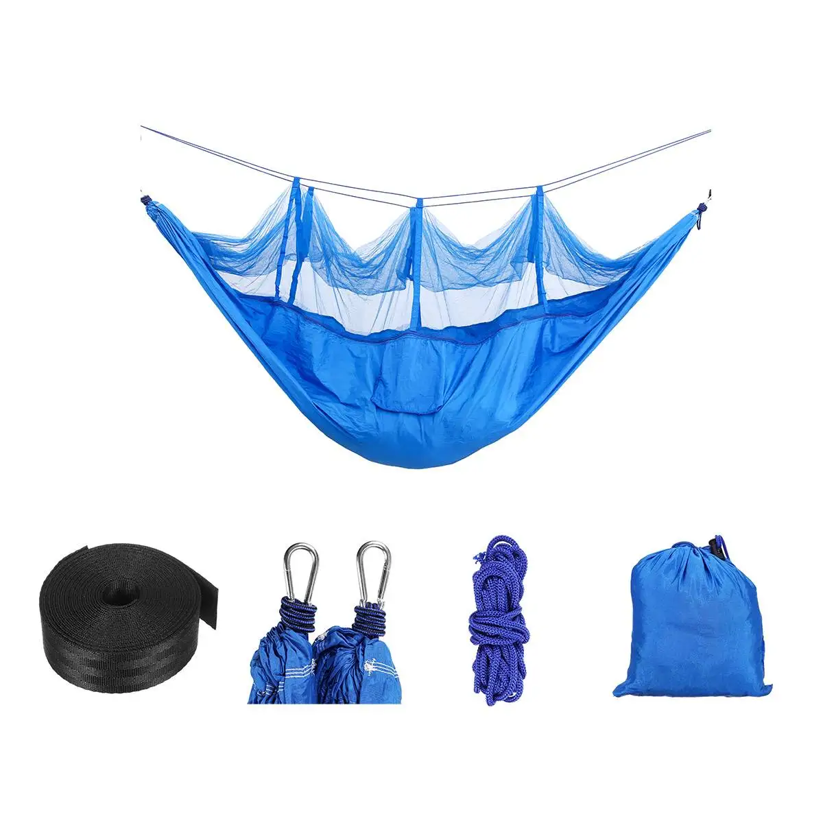 Наружная походная москитная сетка и гамак держать насекомых вдали складываемая палатка Двойная кровать для кемпинга противомоскитная сетка кровать, палатка сетка - Цвет: Blue