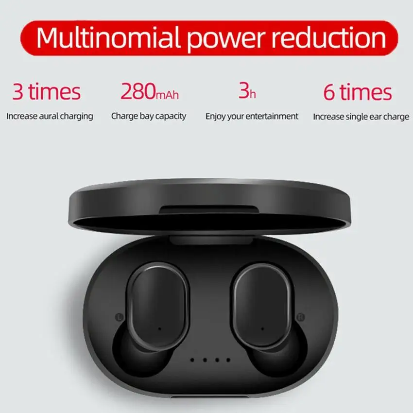 

A6S TWS Wireless Mini In Ear Wireless Earbuds Bluetooth 5.0 Headset Waterproof Sport Headphones Earphone