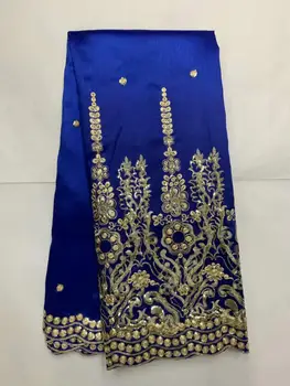 

Hot sales George Lace Fabric Nigerian George Wrapper High Quality African George Fabric For Women Dress 5 Yards/lot FB1023