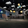 Planet Pendant Lights Sun Earth Moon Novelty Creative Atmosphere Light  Hanging Lamp Bedroom Home Decoration Hallway Luminaire 5
