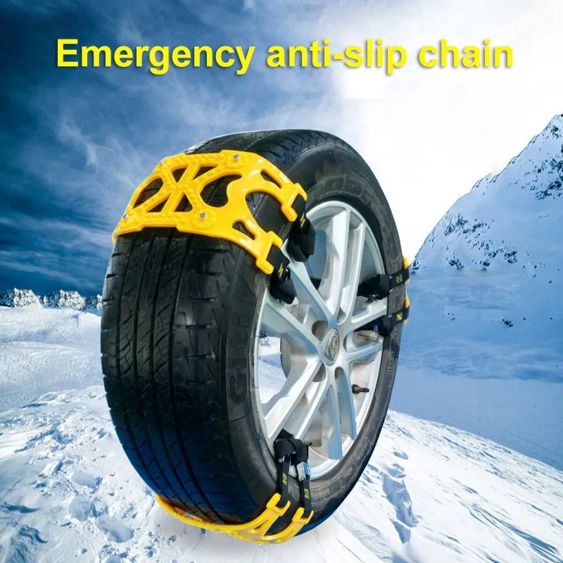 

6Pcs Car Snow Tire Wheel TPU Anti-skid Chains Belt for Two Tires Truck Off-Road SUV Emergency Anti-Skid Mud Snow Survival Tracti