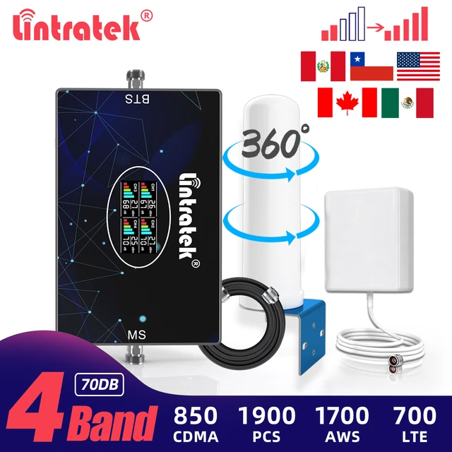 AMPLIFICADOR DE cobertura móvil, repetidor de señal celular 850, 900, 1800,  2600, CDMA, GSM, DCS, WCDMA, 2G, 3G, 4G, LTE - AliExpress