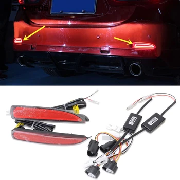 

For Mazda 6 2016 2015 2014 2pcs Rear Foglight Assembly Rear Bumper Lights Brake Highlight With Turn Signals Car Accessories