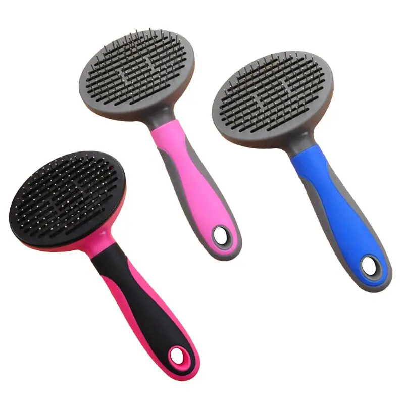 New Type Pet Comb Cat Dog General-purpose Automatic Hair Removal Pets Self-cleaning Combs Thick Open Needle Style 090C