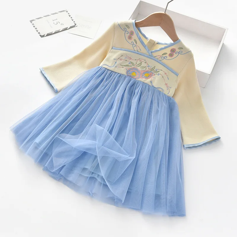 spring fall winter Белый Розовый Новорожденных Девочек Платье Весна Осень Лето Малыш Дети Вечеринка Свадьба Вечерняя Принцесса Бальное платье Девушки Платья Пачки 4-13Yrs - Цвет: spring fall winter