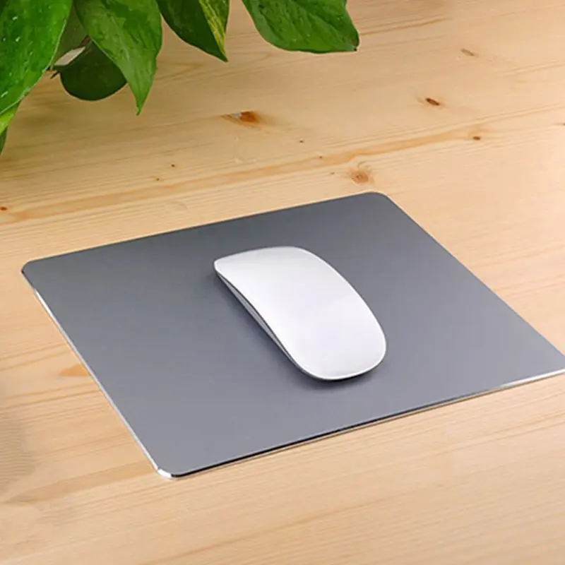 22x18CM Aluminum Alloy Mouse Pad Anti-slip Mousepad Gaming Mice Mat for Computer