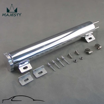 

2" x 13" 2 x 13 Aluminum Radiator Overflow Tank Catch Can Universal Reservoir
