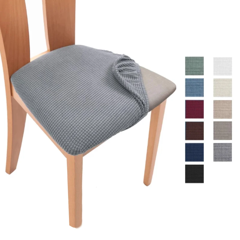 1/2/4/6PCS Jacquard Chair cushion cover removable Anti dirty Chair cover for Kitchen Wedding
