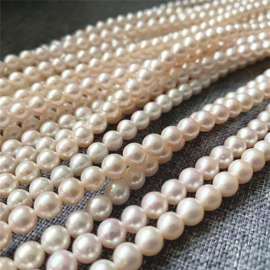 

Natural Freshwater Pearl Beaded High Quality Circular Punch Loose Beads for Make Jewelry DIY Bracelet Necklace Accessories