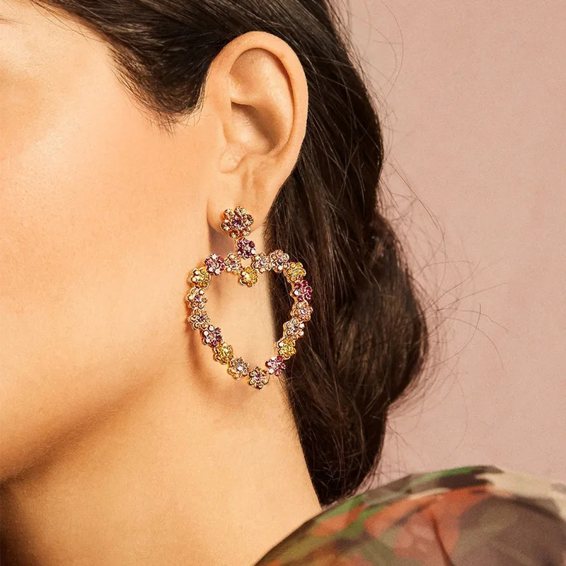 Itenice 2020 весенние Яркие Хрустальные массивные серьги с цветком магнолии висячие