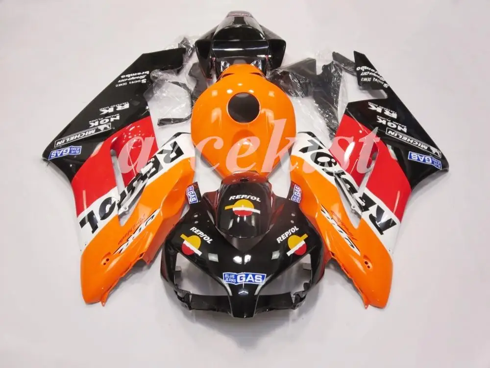 Лидер продаж литьевая Форма ABS полный обтекатель комплект Подходит для Honda CBR1000RR 04 05 2004 2005 Кузов Набор на заказ желтый черный