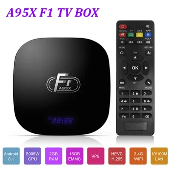 

A95X F1 Android TV Box 8.1 Amlogic S905W Quad core 2GB 16GB TVBOX 4K 2.4G WiFi Youtube Media Player VS X96 Max android BOX TV
