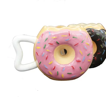 

Donut Ceramic Coffee Mugs Creative Bread Biscuits Water Cup Office Coffee Cup Wine Tumbler Art Decoration Crafts Friends Gift